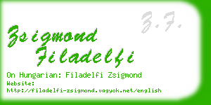 zsigmond filadelfi business card